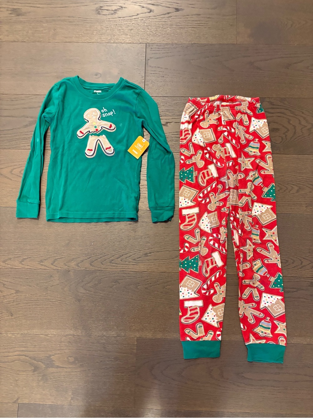 Gymboree girls gingerbread holiday pj set sz 8 NWT